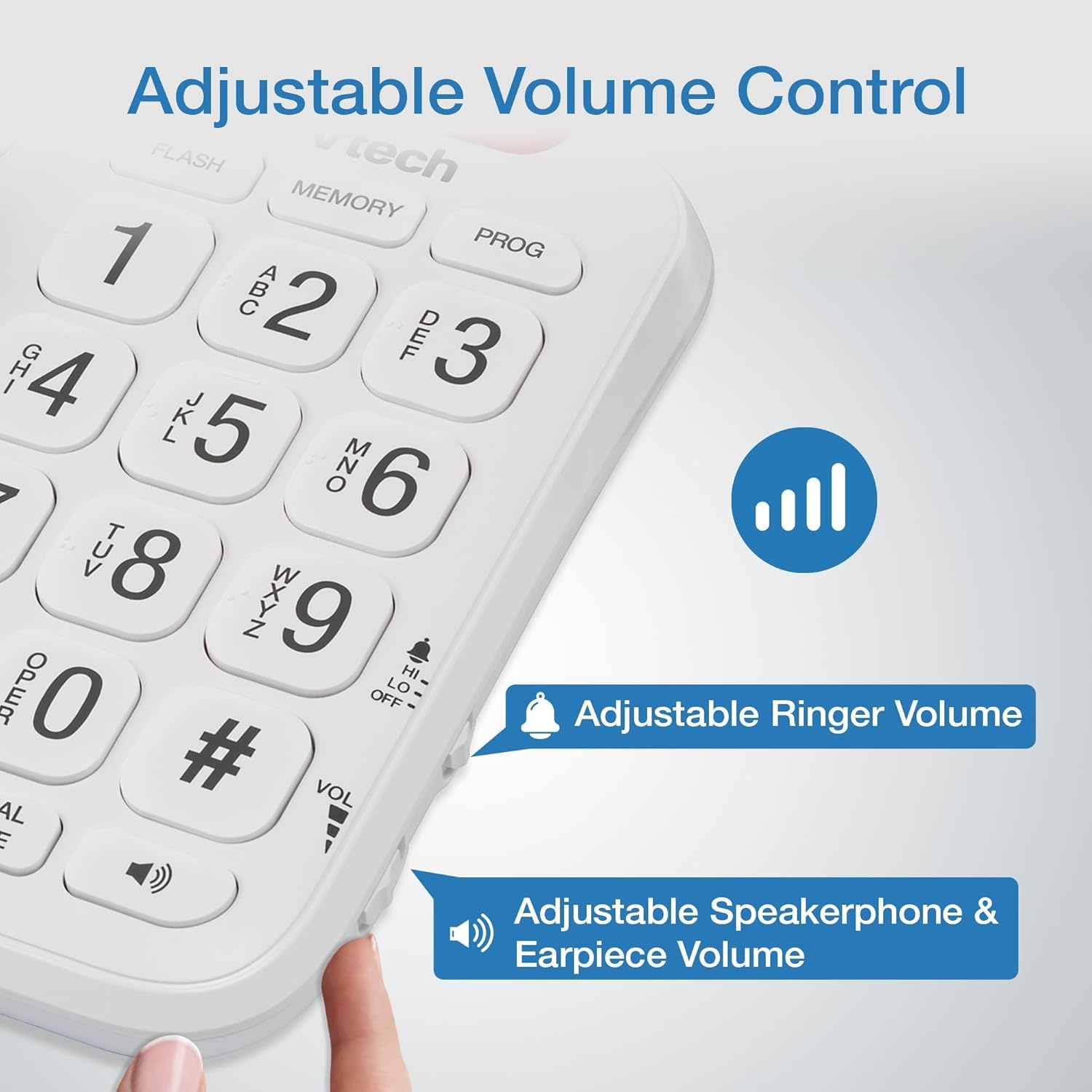 image:imageVTech SN1127 Amplified Corded Senior Phone with Answering Machine 8 Photo Speed Dial 90dB Loud Ringer Big ButtonsCordedSN1107
