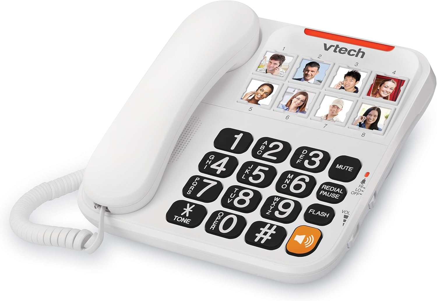 image:imageVTech SN1127 Amplified Corded Senior Phone with Answering Machine 8 Photo Speed Dial 90dB Loud Ringer Big ButtonsCordedSN1117