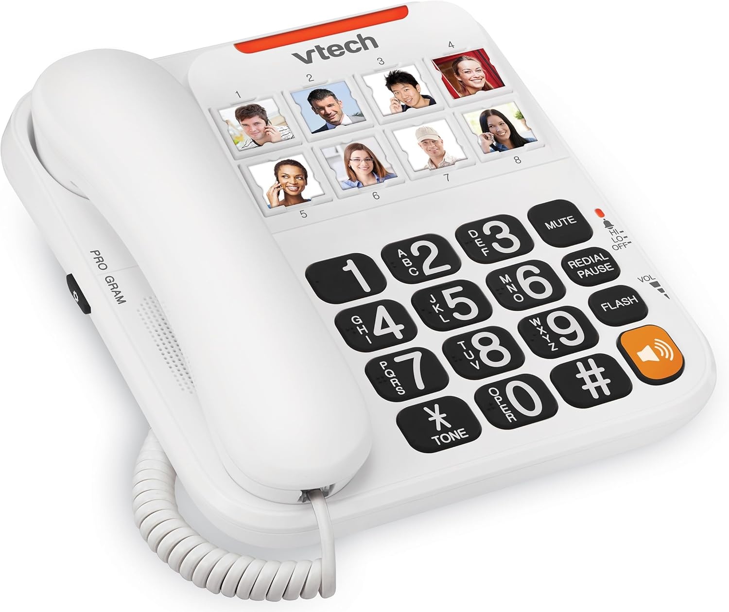 image:imageVTech SN1127 Amplified Corded Senior Phone with Answering Machine 8 Photo Speed Dial 90dB Loud Ringer Big ButtonsCordedSN1117