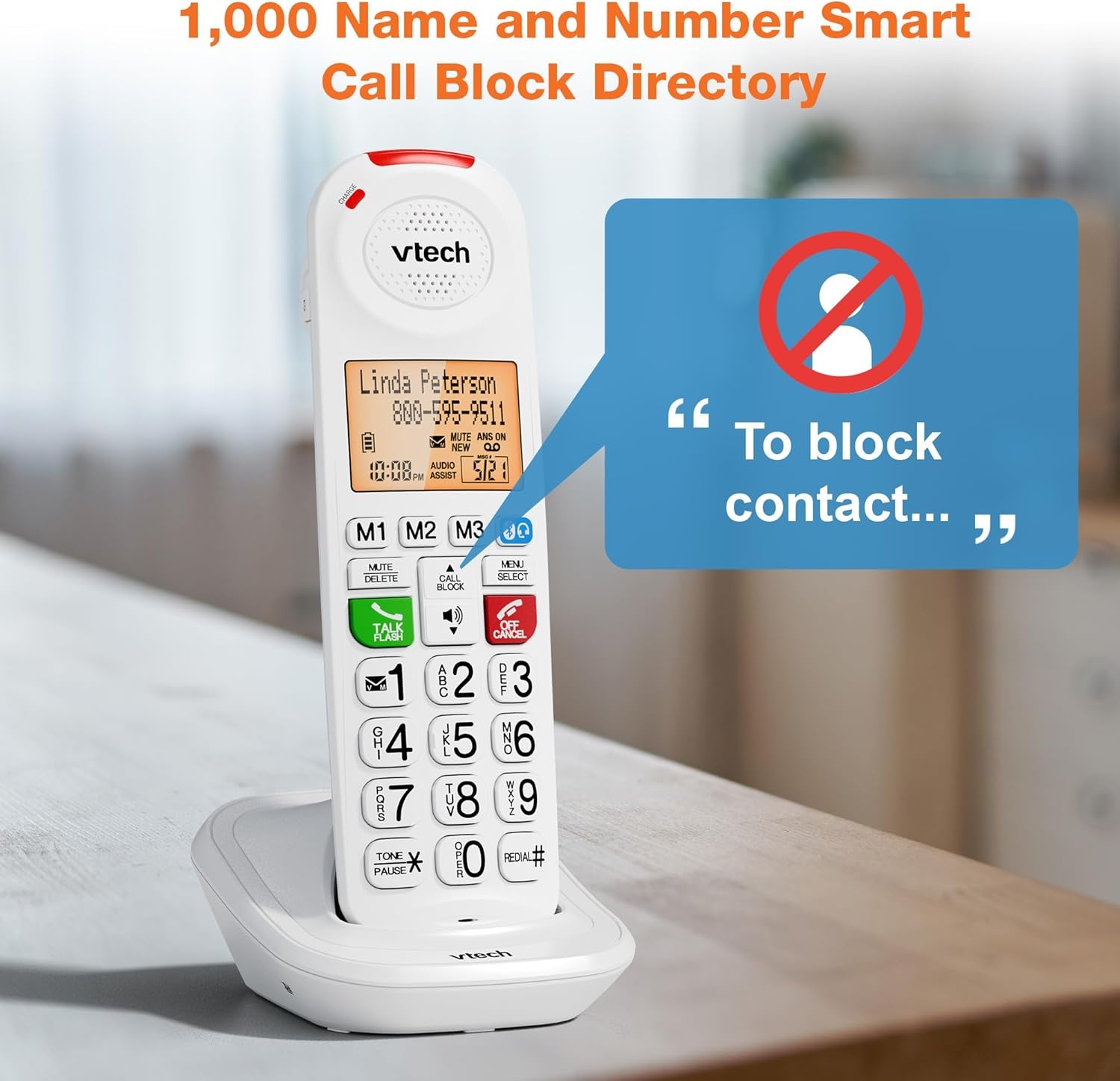 image:imageVTech SN1127 Amplified Corded Senior Phone with Answering Machine 8 Photo Speed Dial 90dB Loud Ringer Big ButtonsCordlessAdditional Handset