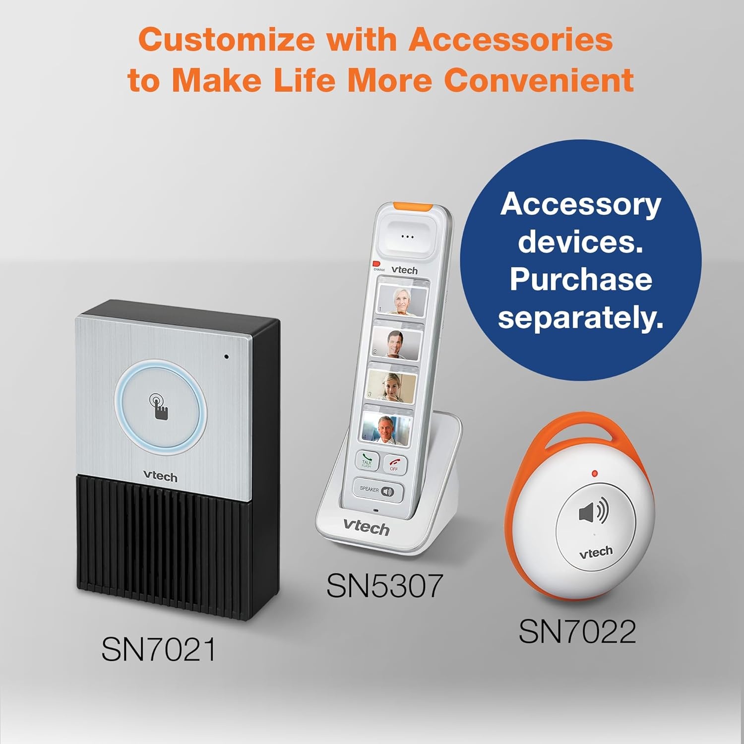 image:imageVTech SN1127 Amplified Corded Senior Phone with Answering Machine 8 Photo Speed Dial 90dB Loud Ringer Big ButtonsCordlessAdditional Handset
