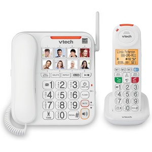 image:imageVTech SN1127 Amplified Corded Senior Phone with Answering Machine 8 Photo Speed Dial 90dB Loud Ringer Big ButtonsCordedCordless
