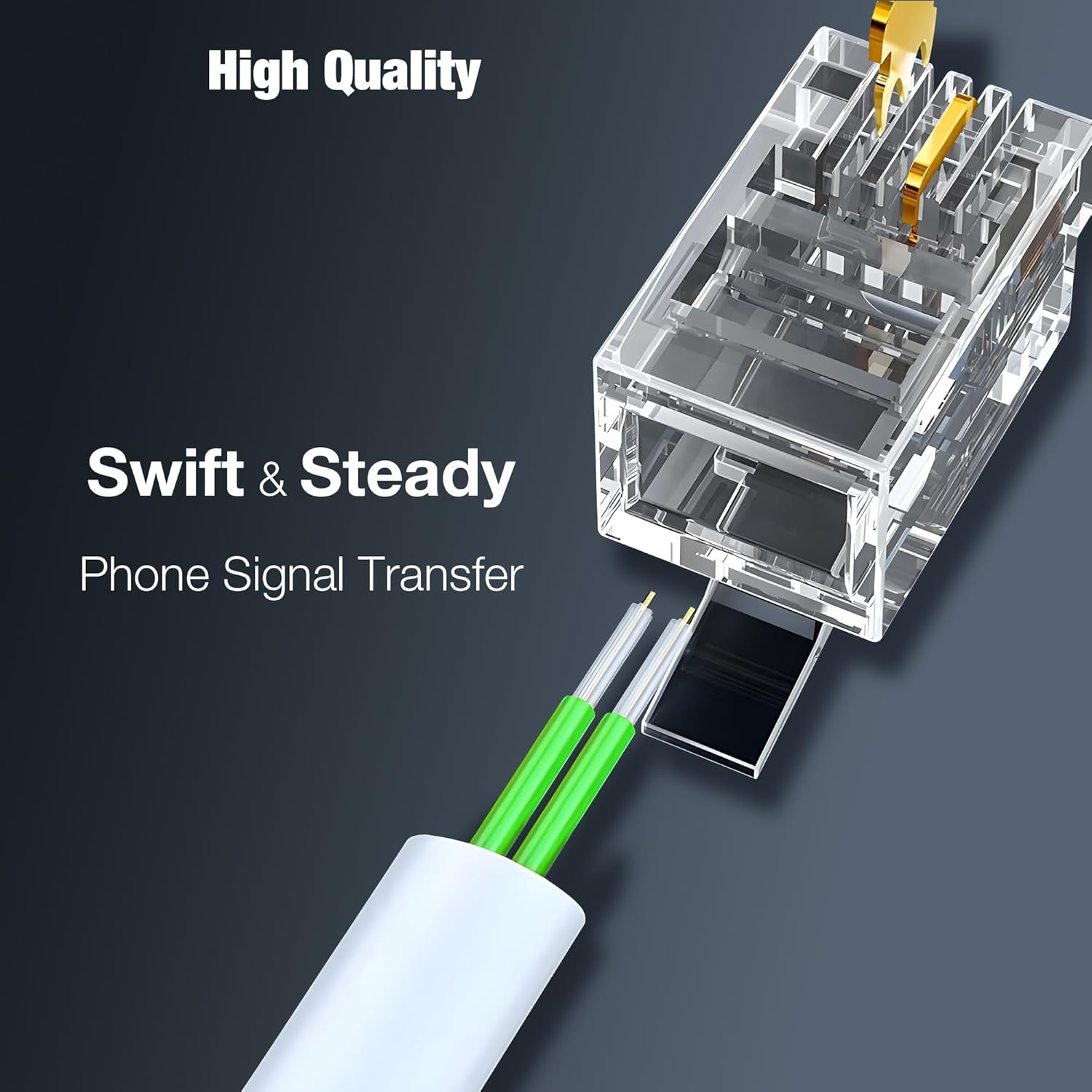 image:imageTelephone Line Cord RJ11 Connector for Landline Phones Modems Fax Machines Answering Machine Connector Between Telephone Device and Wall JackPort RJ11 Port Durable amp Strong Pack of 3 WhiteWhite