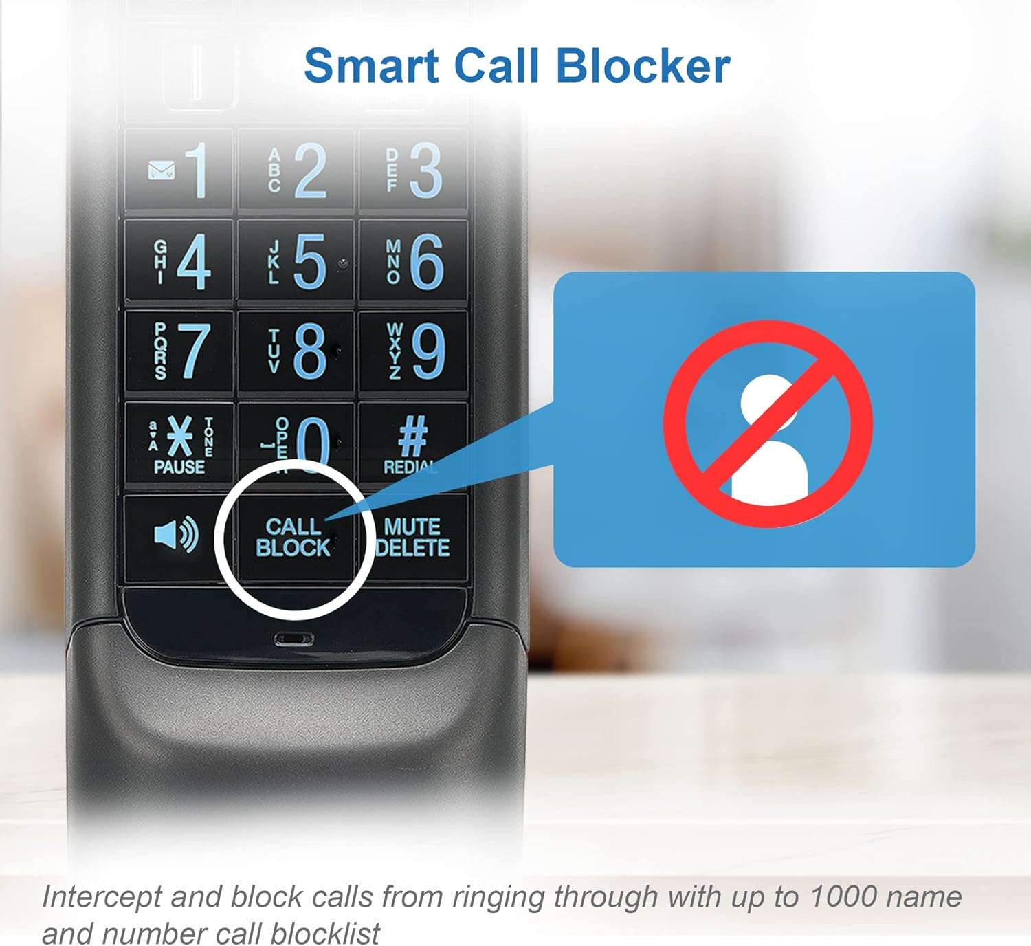 image:imageVTECH VS12216 RetroDesign Cordless Phone Bluetooth Connect to Cell Call Blocker Answering System FullDuplex SpeakerphoneRed