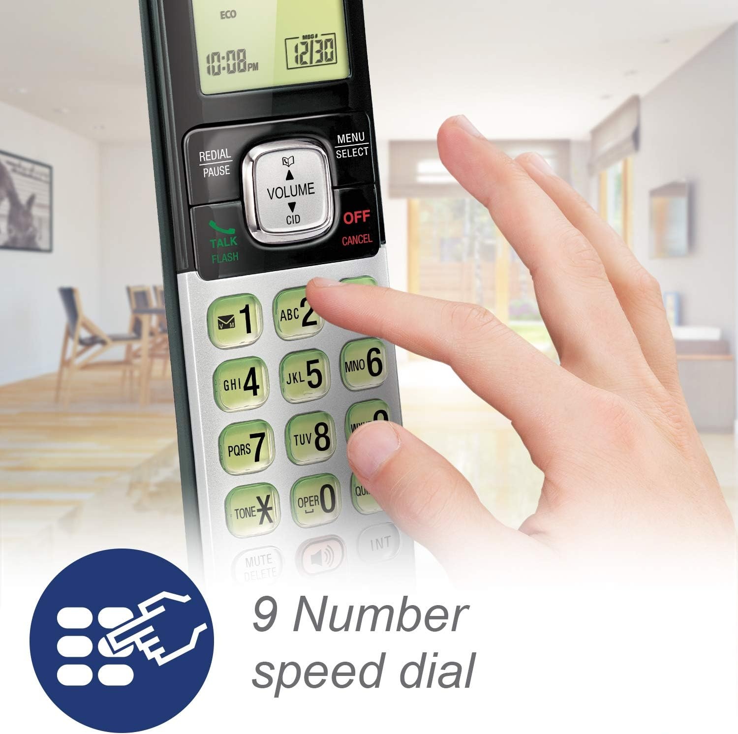 image:imageVTech CS6529 1Handset Cordless Phone with Answering Machine Caller IDCall Waiting DECT 60 Handset Speakerphone SilverBlack1 Handset Blue