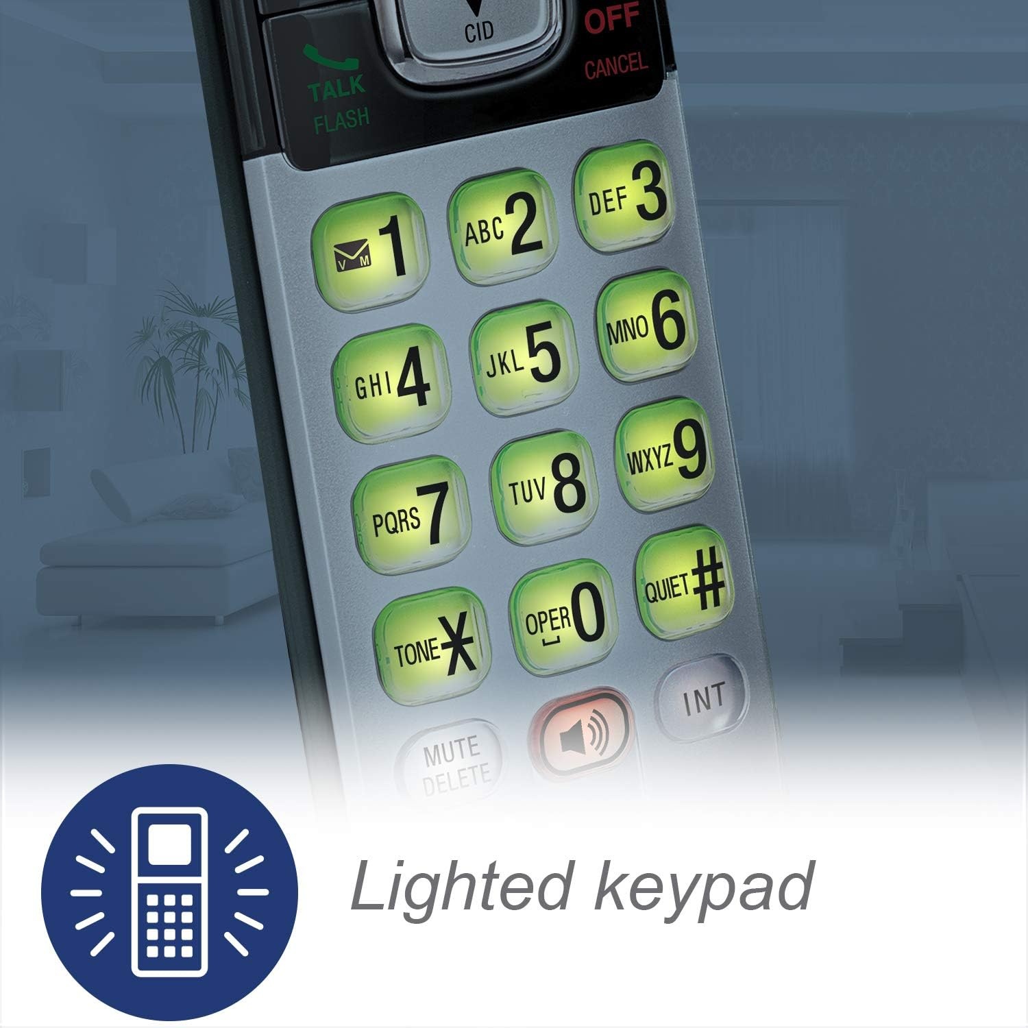 image:imageVTech CS6529 1Handset Cordless Phone with Answering Machine Caller IDCall Waiting DECT 60 Handset Speakerphone SilverBlack1 Handset Blue