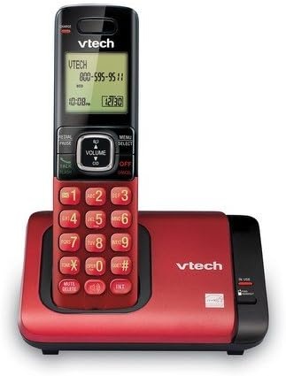 image:imageVTech CS6529 1Handset Cordless Phone with Answering Machine Caller IDCall Waiting DECT 60 Handset Speakerphone SilverBlackRed