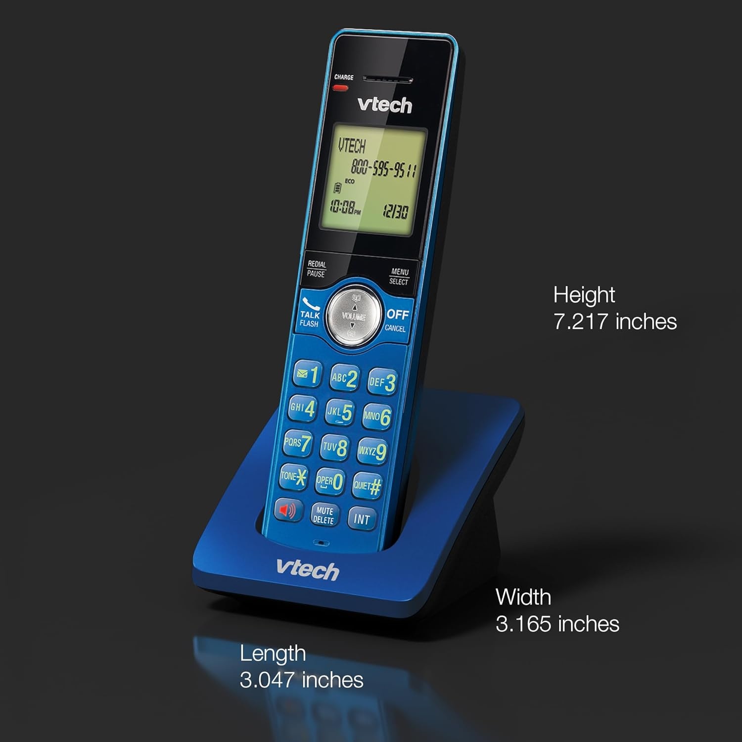 image:imageVTech CS691916 DECT 60 Cordless Phone Red Caller IDCall Waiting Stores 30 Calls Backlit Keypad amp Display Full Duplex Handset Speakerphone Wall MountableRedBlueCaller ID