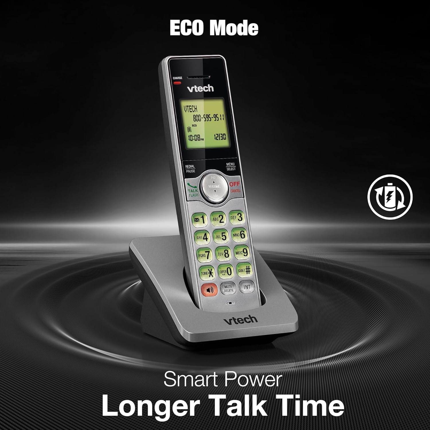 image:imageVTech CS691916 DECT 60 Cordless Phone Red Caller IDCall Waiting Stores 30 Calls Backlit Keypad amp Display Full Duplex Handset Speakerphone Wall MountableRedBlueSilverCaller ID