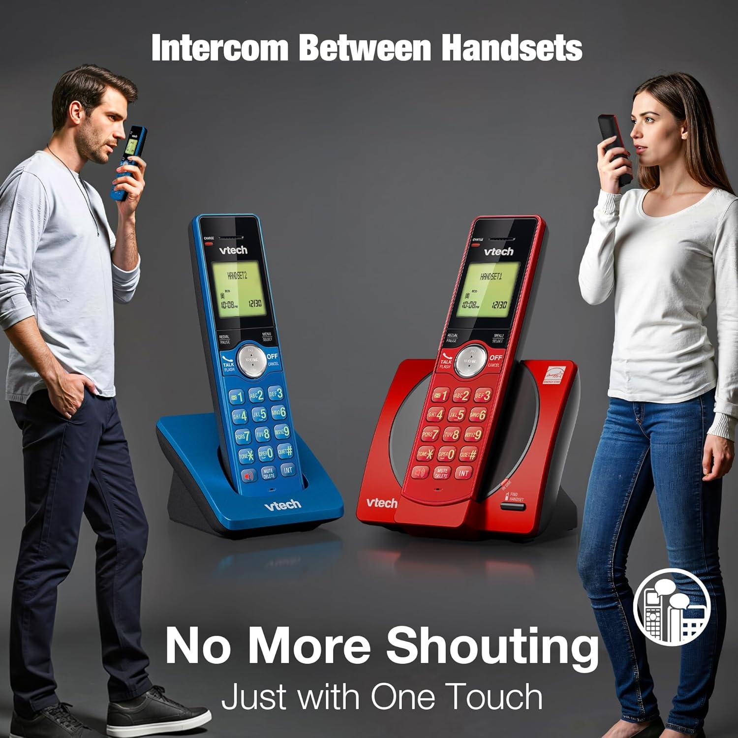 image:imageVTech CS691916 DECT 60 Cordless Phone Red Caller IDCall Waiting Stores 30 Calls Backlit Keypad amp Display Full Duplex Handset Speakerphone Wall MountableRedBlueCaller ID