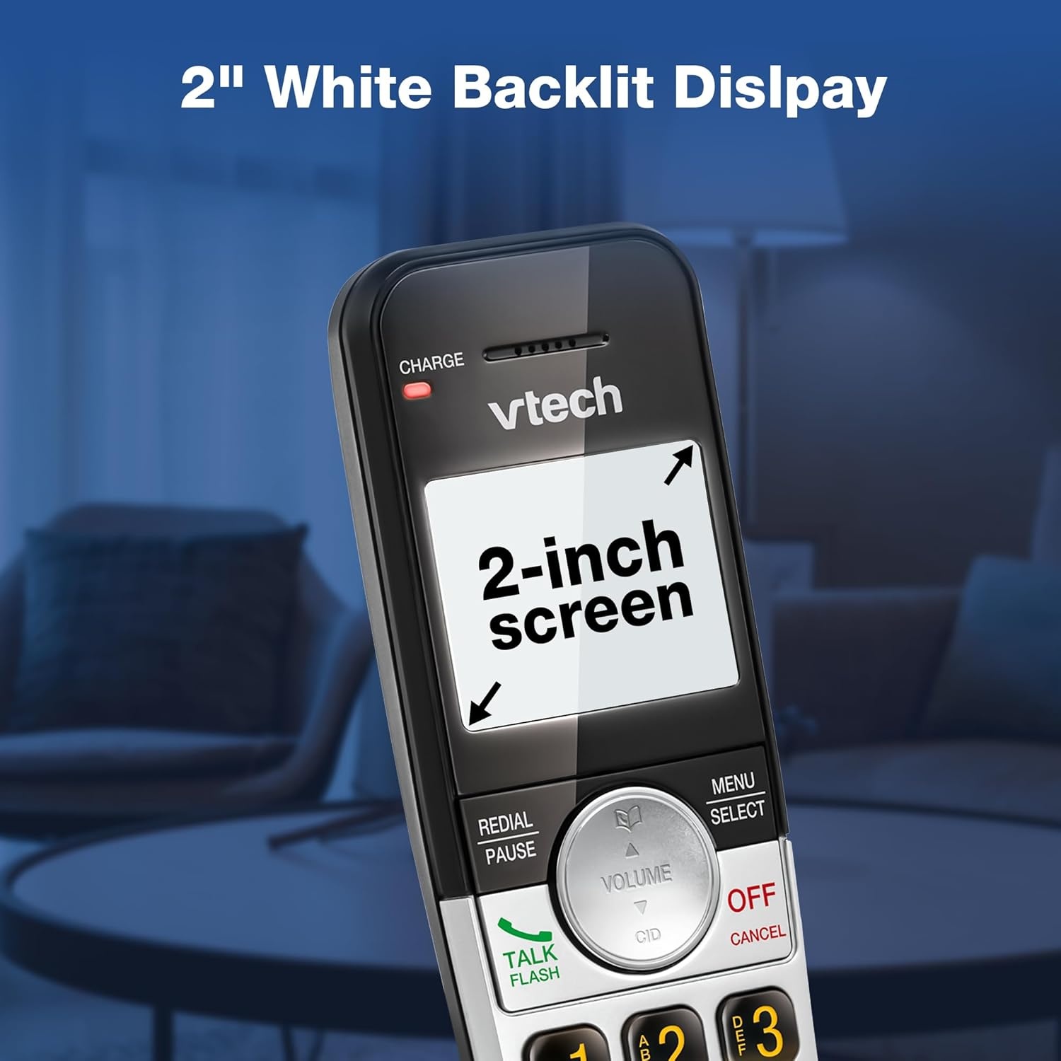 image:imageVTech Cordless Home Phone with Answering Machine FullDuplex Speakerphone Large Backlit Display Big Buttons Caller ID Easy Setup VG232Caller ID