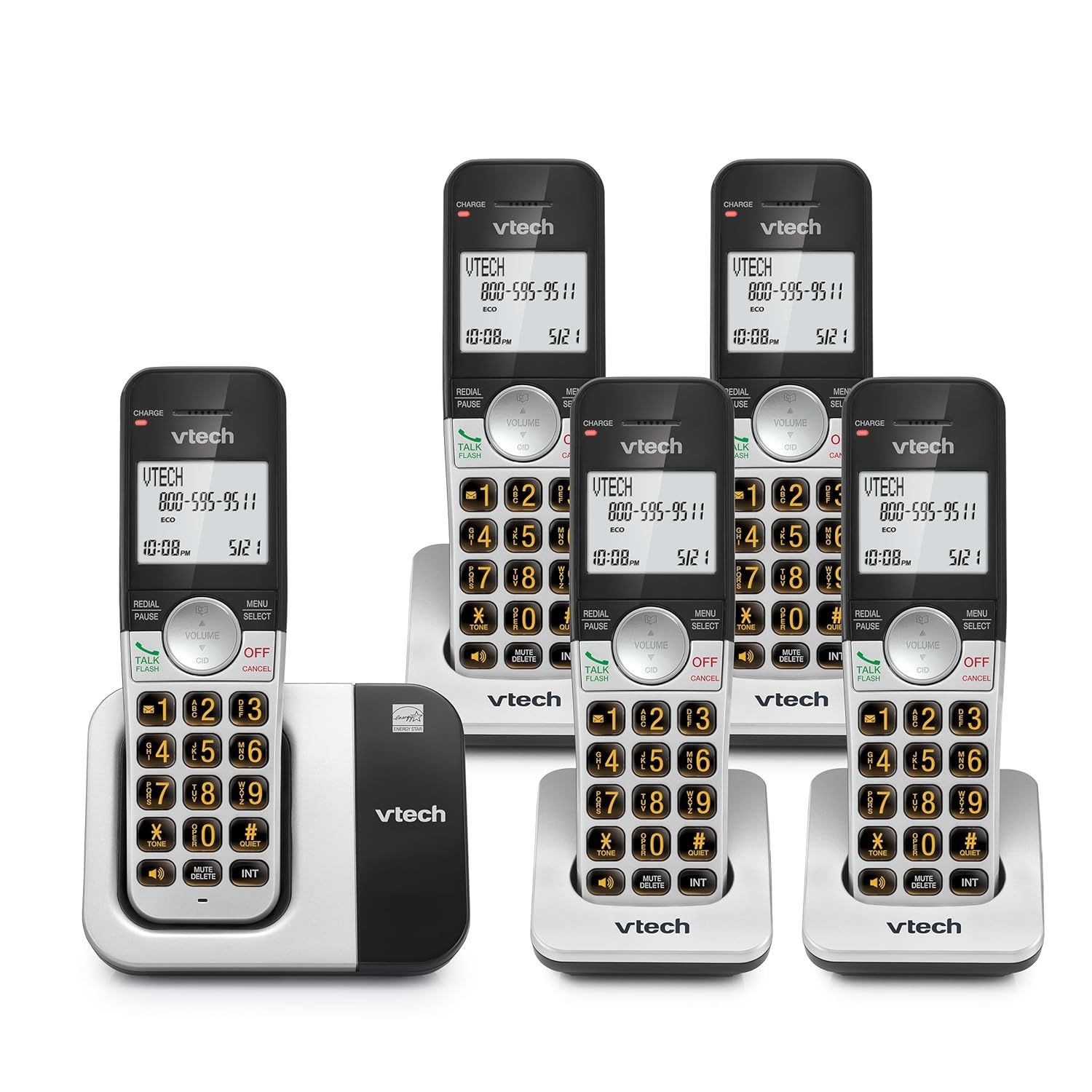 image:imageVTech Cordless Home Phone with Answering Machine FullDuplex Speakerphone Large Backlit Display Big Buttons Caller ID Easy Setup VG232Caller ID