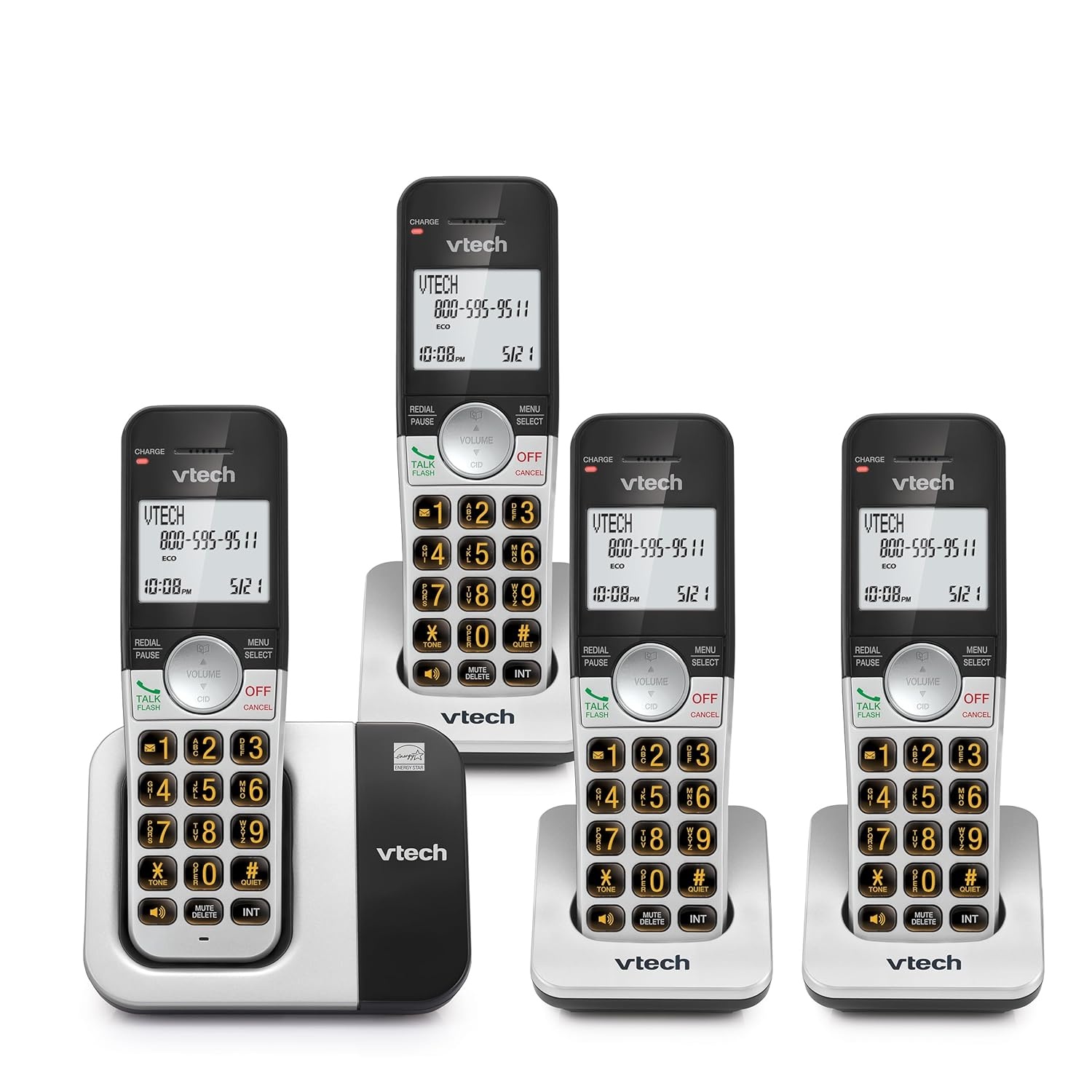 image:imageVTech Cordless Home Phone with Answering Machine FullDuplex Speakerphone Large Backlit Display Big Buttons Caller ID Easy Setup VG232Caller ID