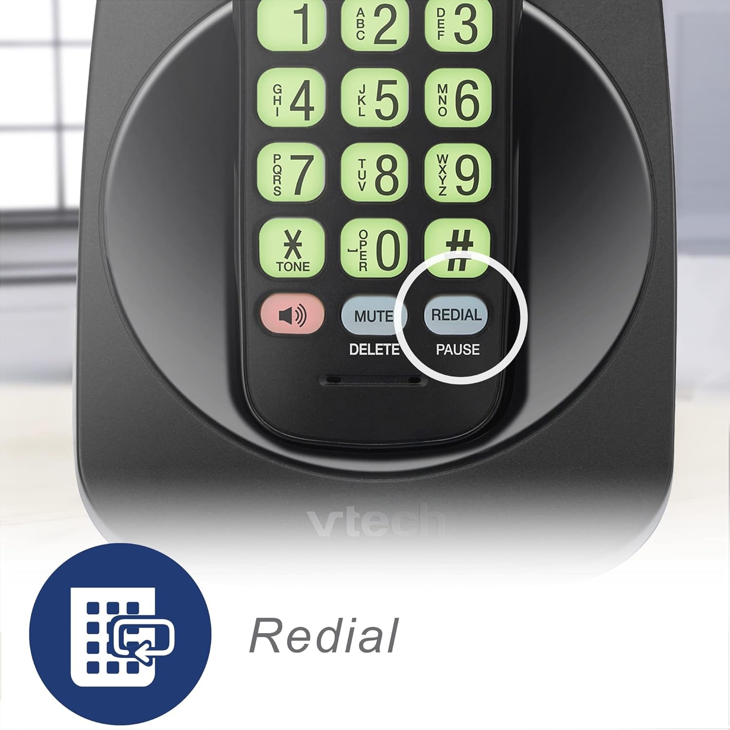 image:imageVTech Cordless Home Phone with Answering Machine FullDuplex Speakerphone Large Backlit Display Big Buttons Caller ID Easy Setup VG232Caller ID