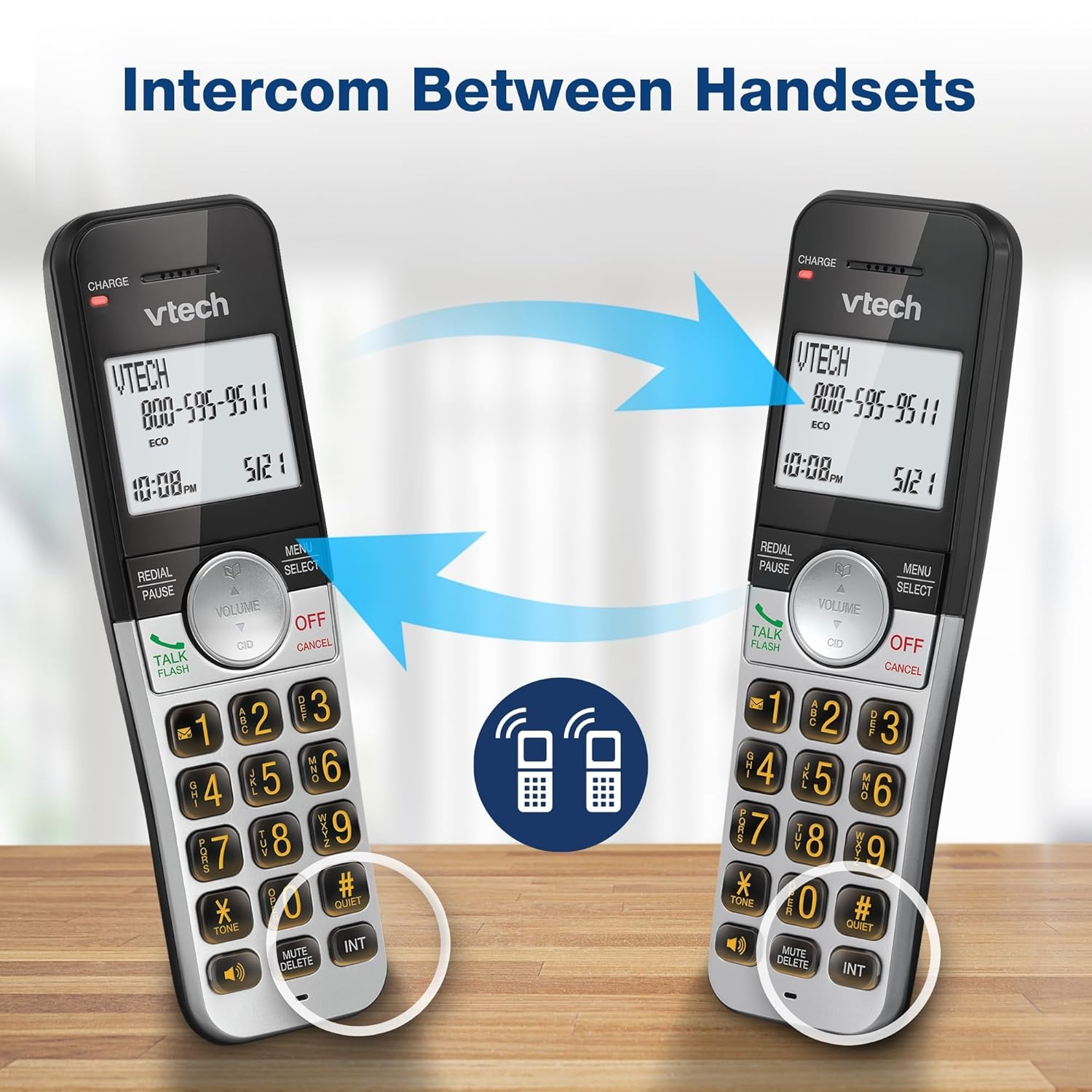 image:imageVTech Cordless Home Phone with Answering Machine FullDuplex Speakerphone Large Backlit Display Big Buttons Caller ID Easy Setup VG232Caller ID