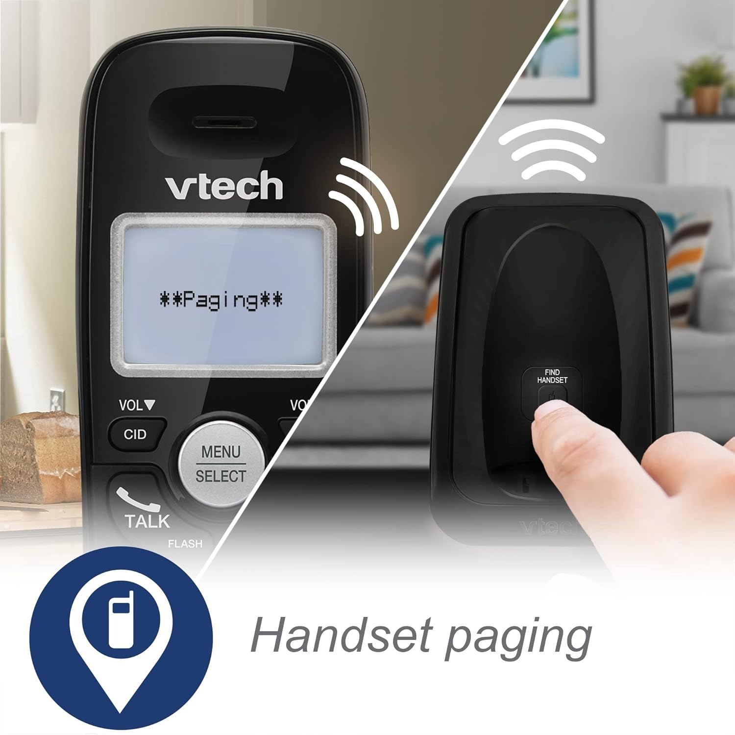 image:imageVTech Cordless Home Phone with Answering Machine FullDuplex Speakerphone Large Backlit Display Big Buttons Caller ID Easy Setup VG232Caller ID