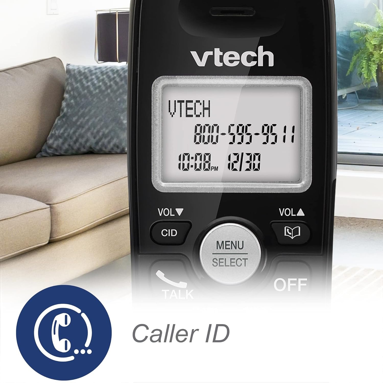 image:imageVTech Cordless Home Phone with Answering Machine FullDuplex Speakerphone Large Backlit Display Big Buttons Caller ID Easy Setup VG232Caller ID