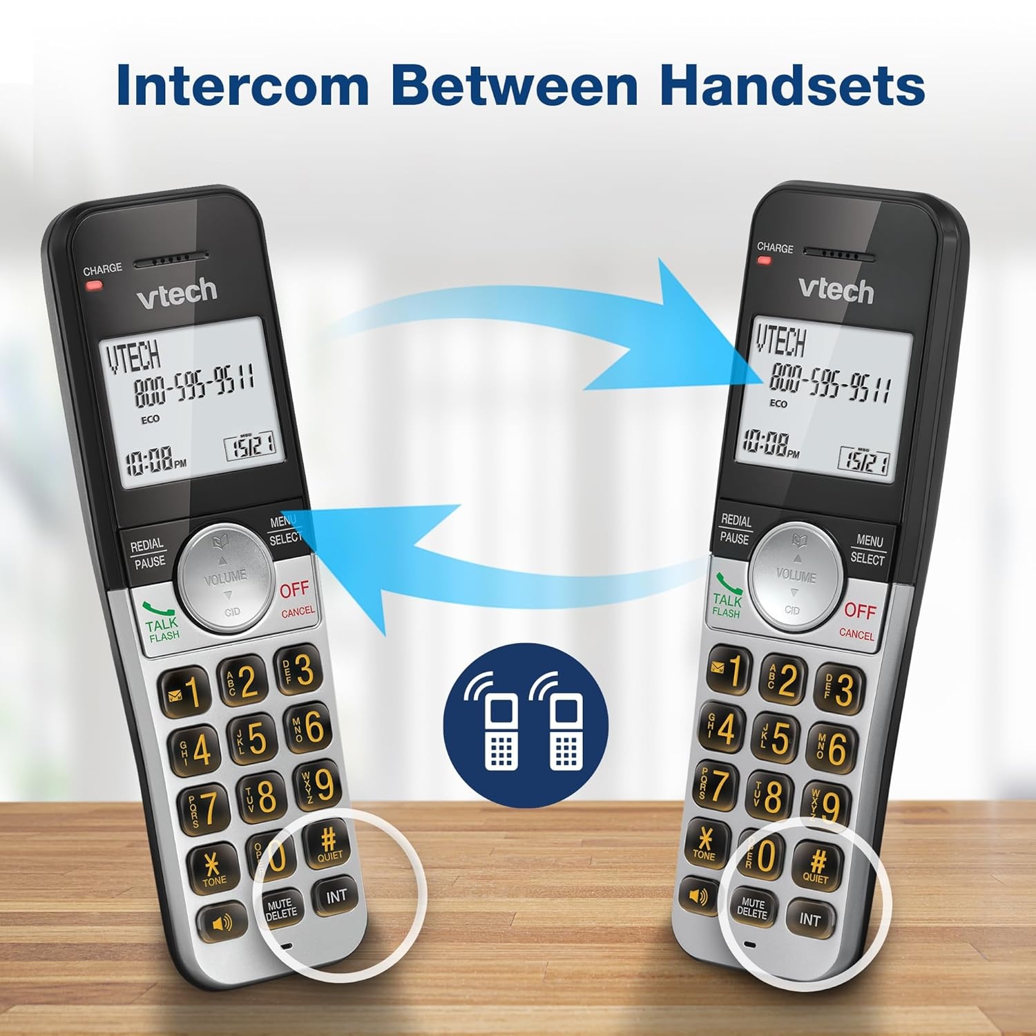 image:imageVTech Cordless Home Phone with Answering Machine FullDuplex Speakerphone Large Backlit Display Big Buttons Caller ID Easy Setup VG232Caller IDAnswering System