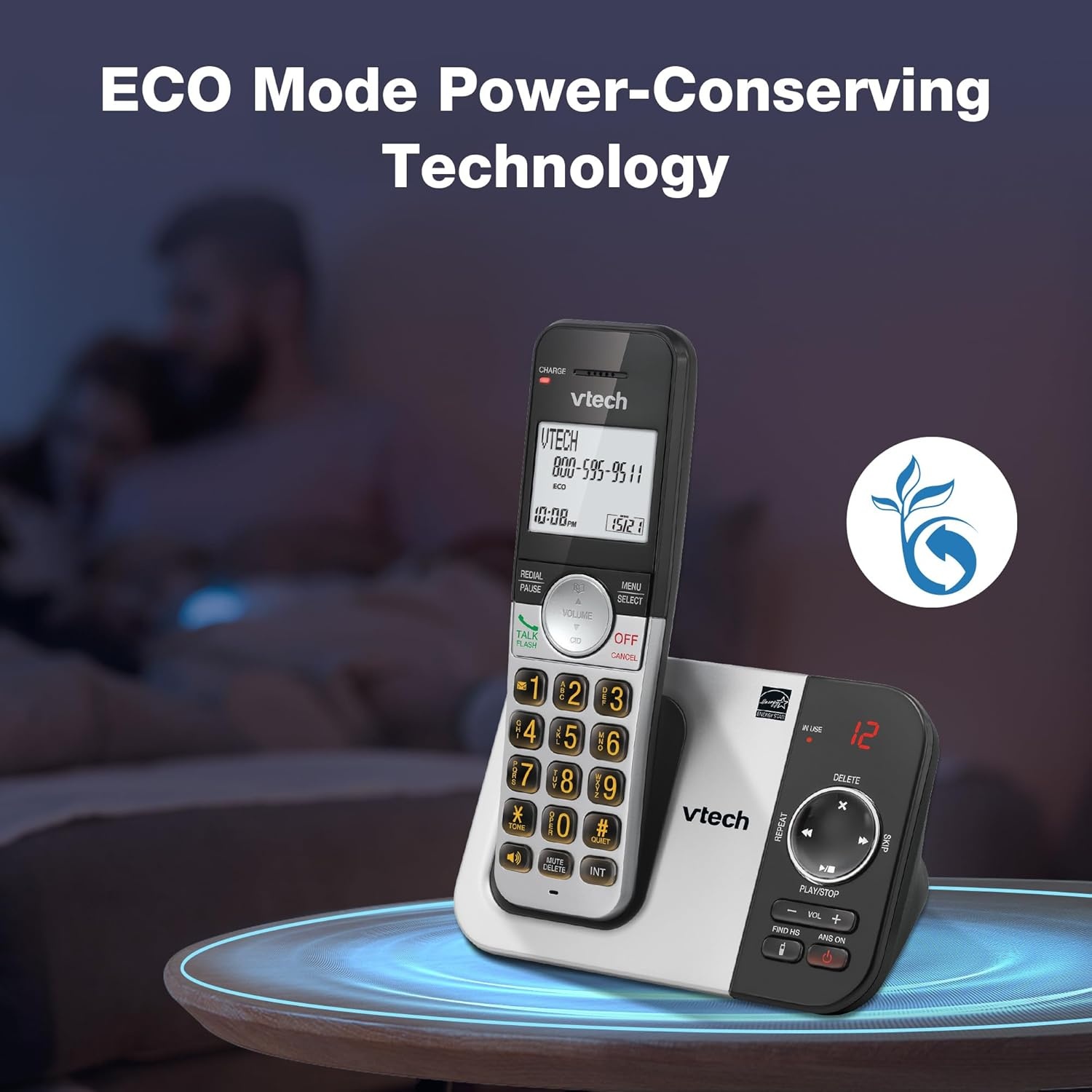 image:imageVTech Cordless Home Phone with Answering Machine FullDuplex Speakerphone Large Backlit Display Big Buttons Caller ID Easy Setup VG232Caller IDAnswering System
