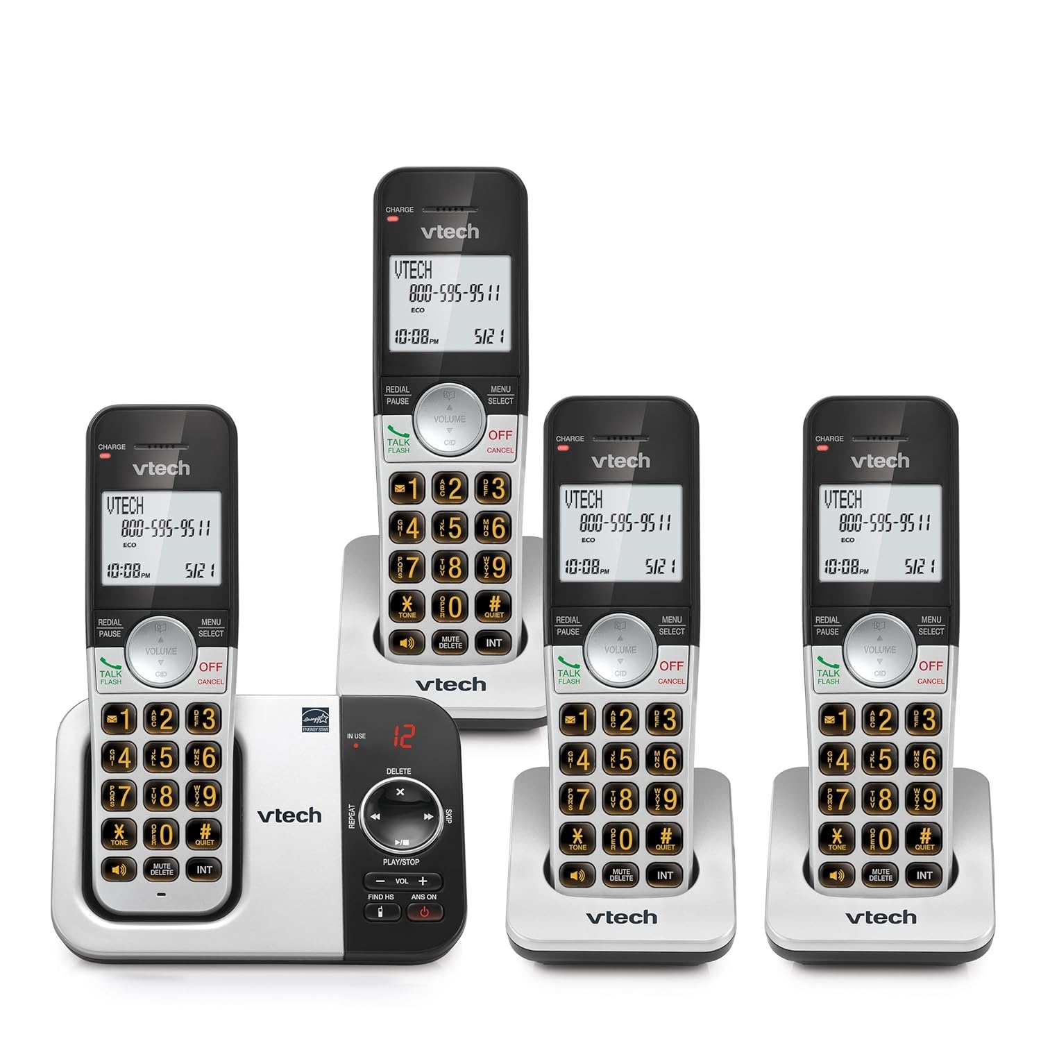 image:imageVTech Cordless Home Phone with Answering Machine FullDuplex Speakerphone Large Backlit Display Big Buttons Caller ID Easy Setup VG232Caller IDAnswering System