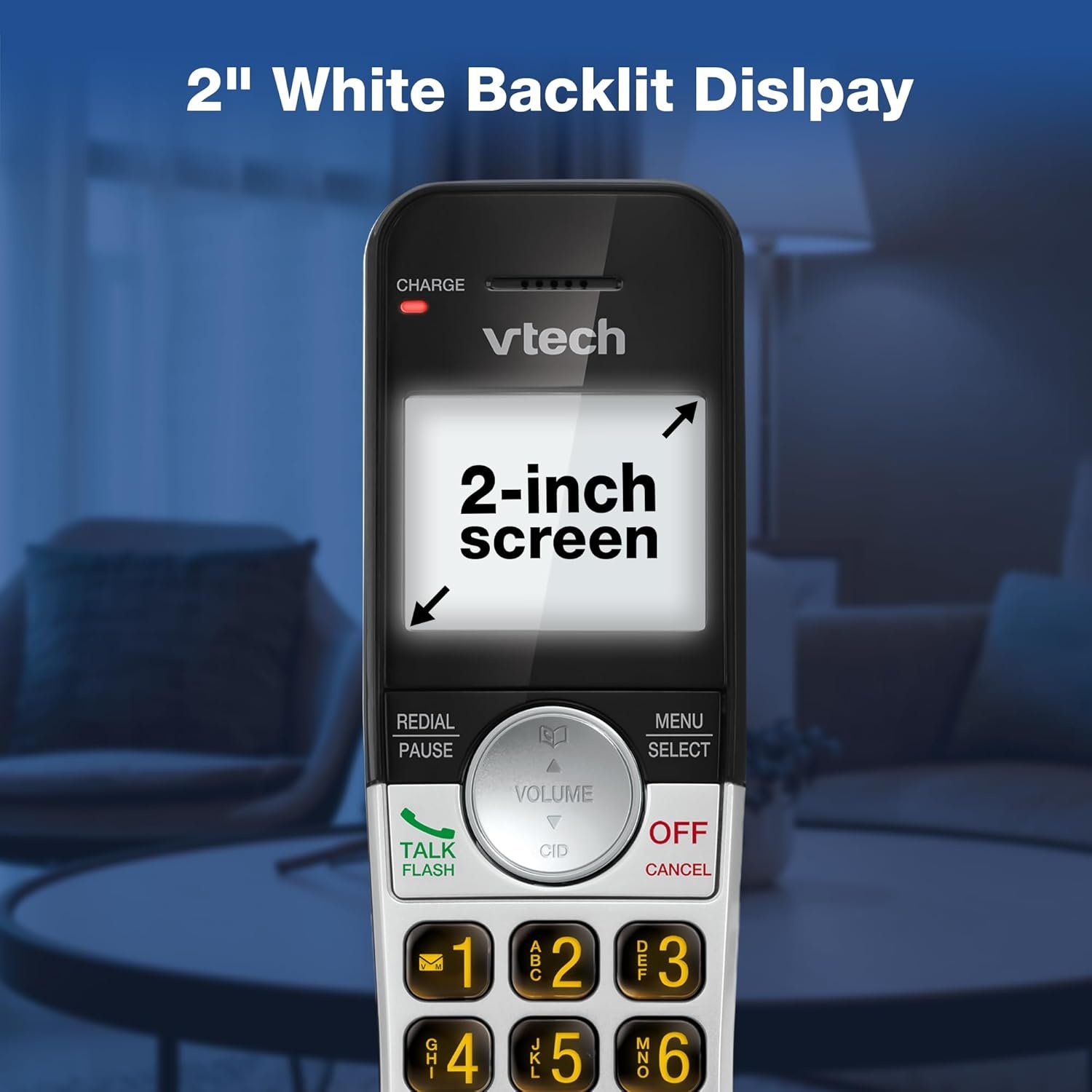 image:imageVTech Cordless Home Phone with Answering Machine FullDuplex Speakerphone Large Backlit Display Big Buttons Caller ID Easy Setup VG232Caller IDAnswering System