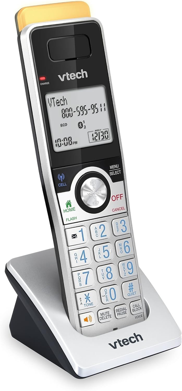 image:imageVTech IS812821 Super Long Range 2Handset DECT 60 Cordless Phone for Home with Answering Machine 2300 ft Range Call Blocking Bluetooth Connect to Cell IntercomSilverBlack