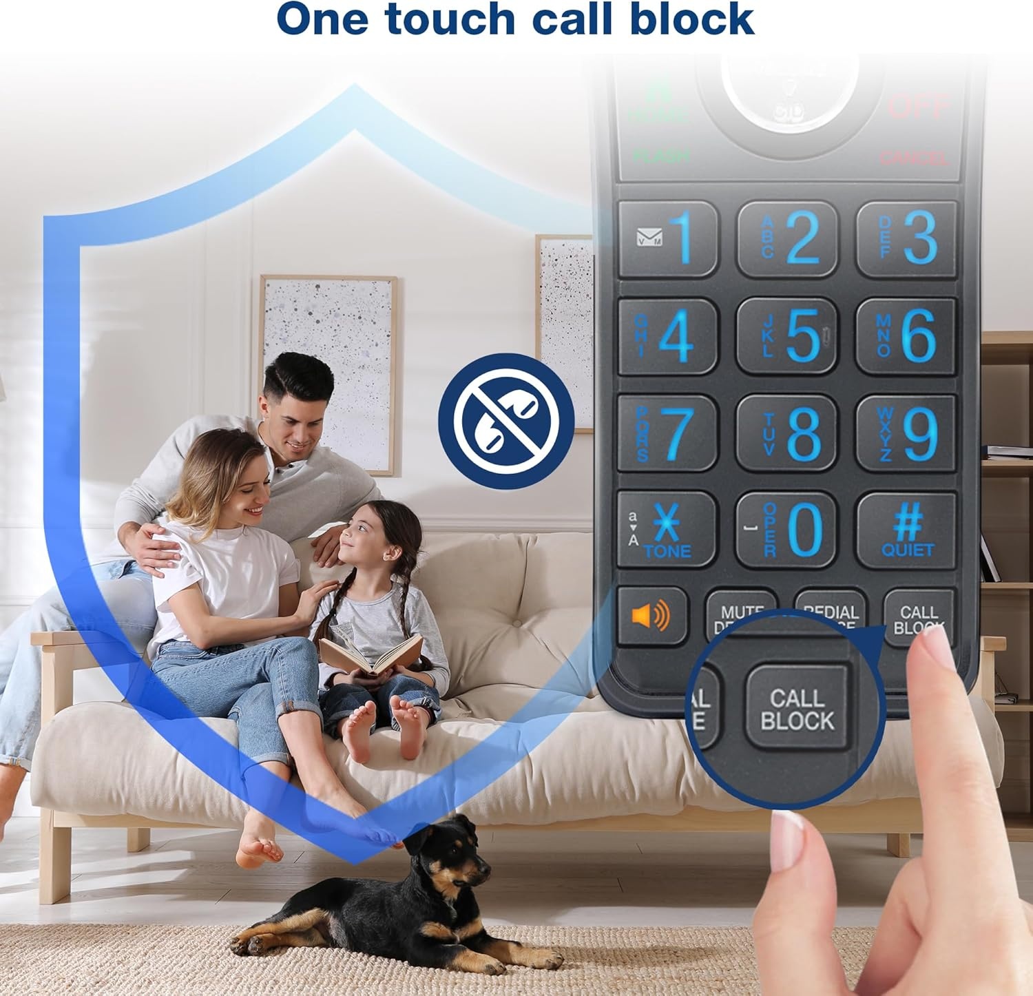 image:imageVTech IS812821 Super Long Range 2Handset DECT 60 Cordless Phone for Home with Answering Machine 2300 ft Range Call Blocking Bluetooth Connect to Cell IntercomGraphite