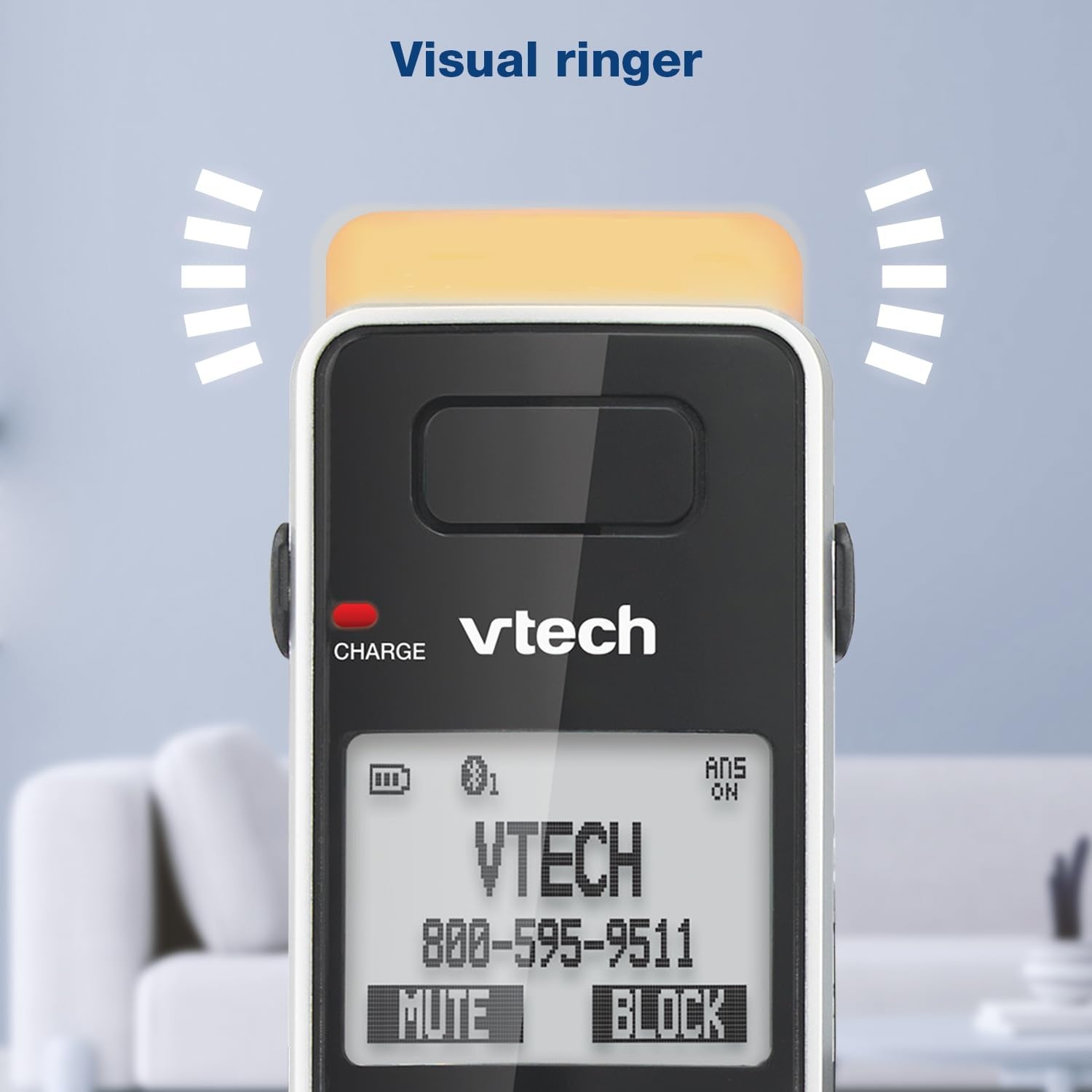 image:imageVTech IS81515 Super Long Range 5 Handset DECT 60 Cordless Phone for Home with Answering Machine 2300 ft Range Call Blocking Bluetooth Headset Jack Power Backup Intercom Expandable to 12 HS5 Handsets