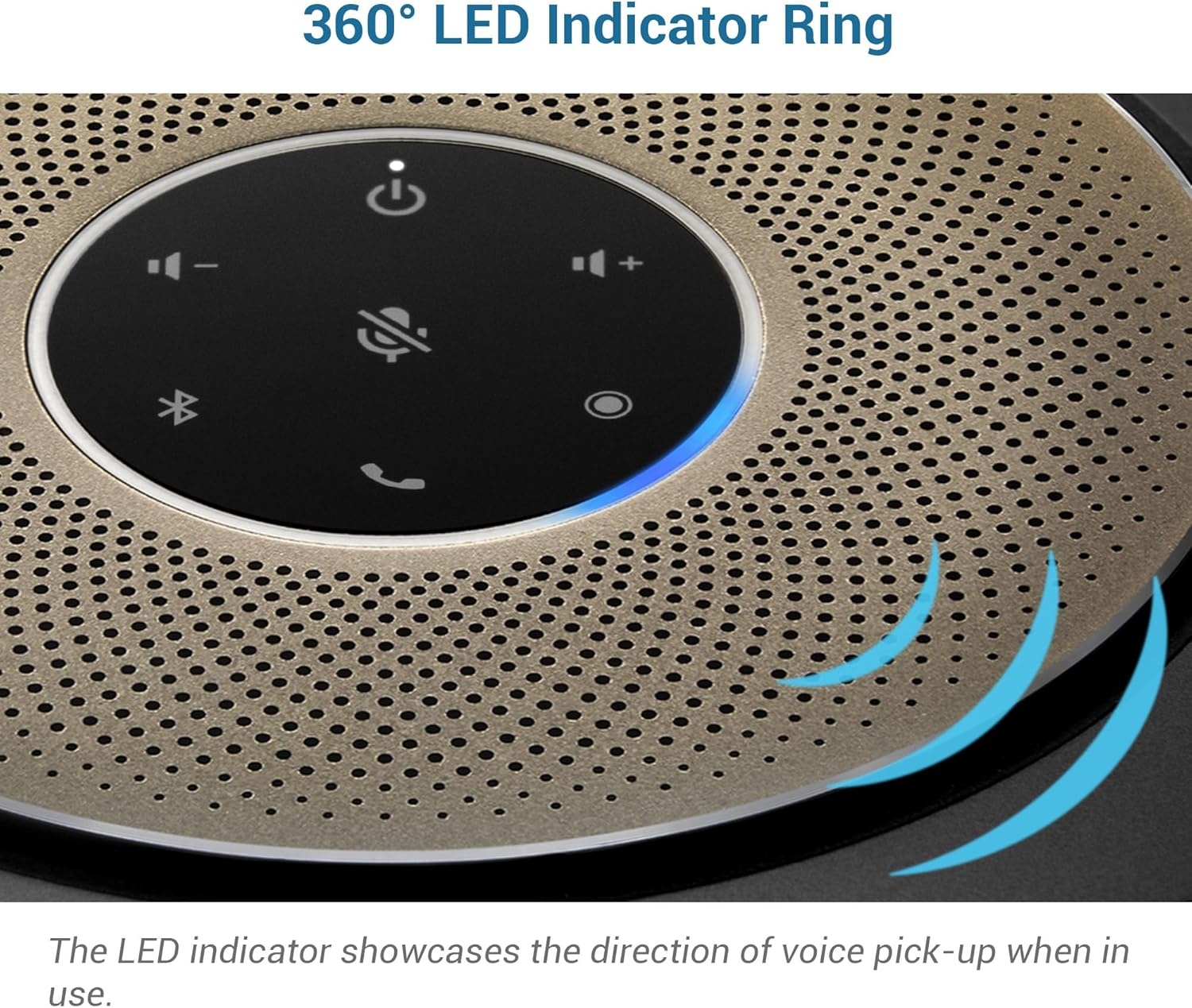 image:imageVTech VCS6012 Bluetooth Conference Speakerphone 360 Premium Voice Pickup with 6 Microphones Smart NFC Connect 24H Call Time with HD Audio Reverse Charging USB C Voice Assistant Home Office
