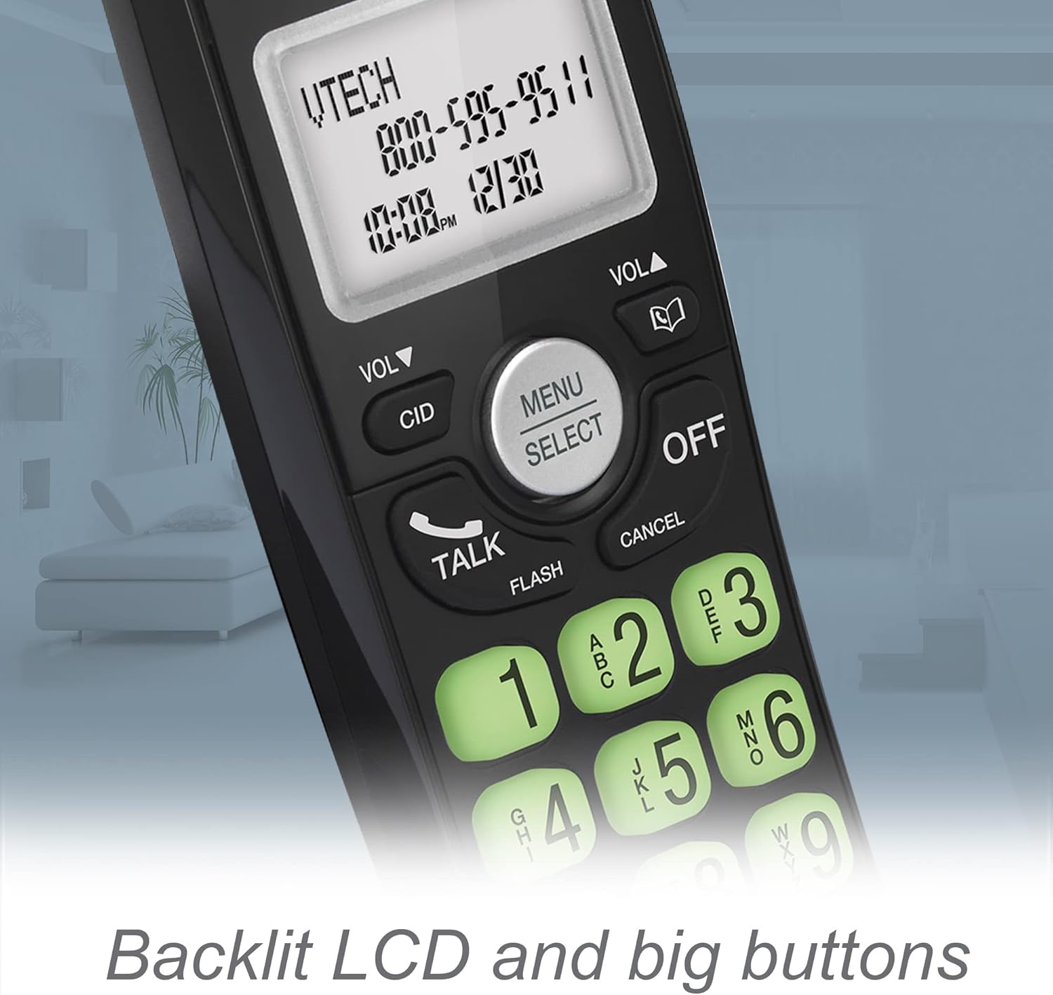 image:imageVTech VG134 DECT 60 Cordless Phone with Digital Answering System FullDuplex Speakerphone Backlit Keypad amp Display Caller IDCall WaitingBlack