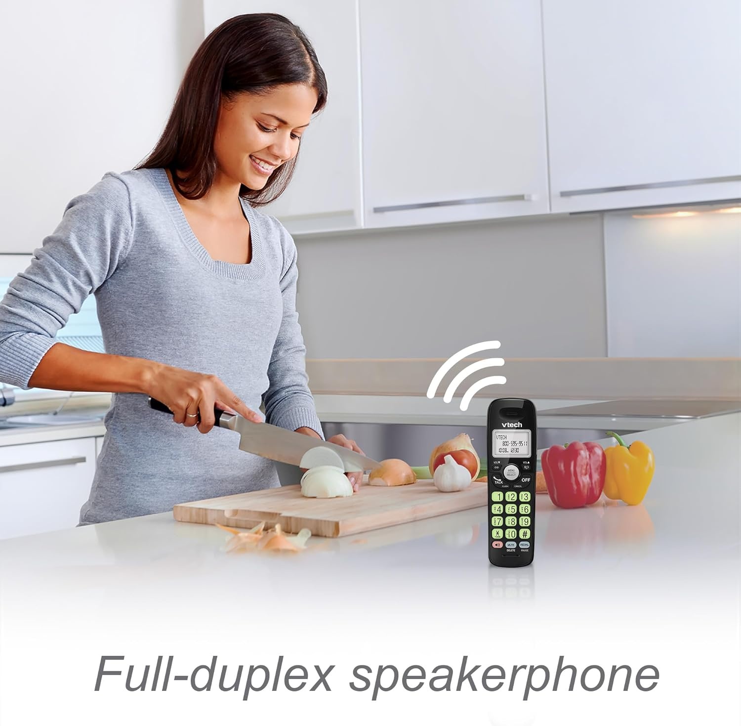 image:imageVTech VG134 DECT 60 Cordless Phone with Digital Answering System FullDuplex Speakerphone Backlit Keypad amp Display Caller IDCall WaitingBlack