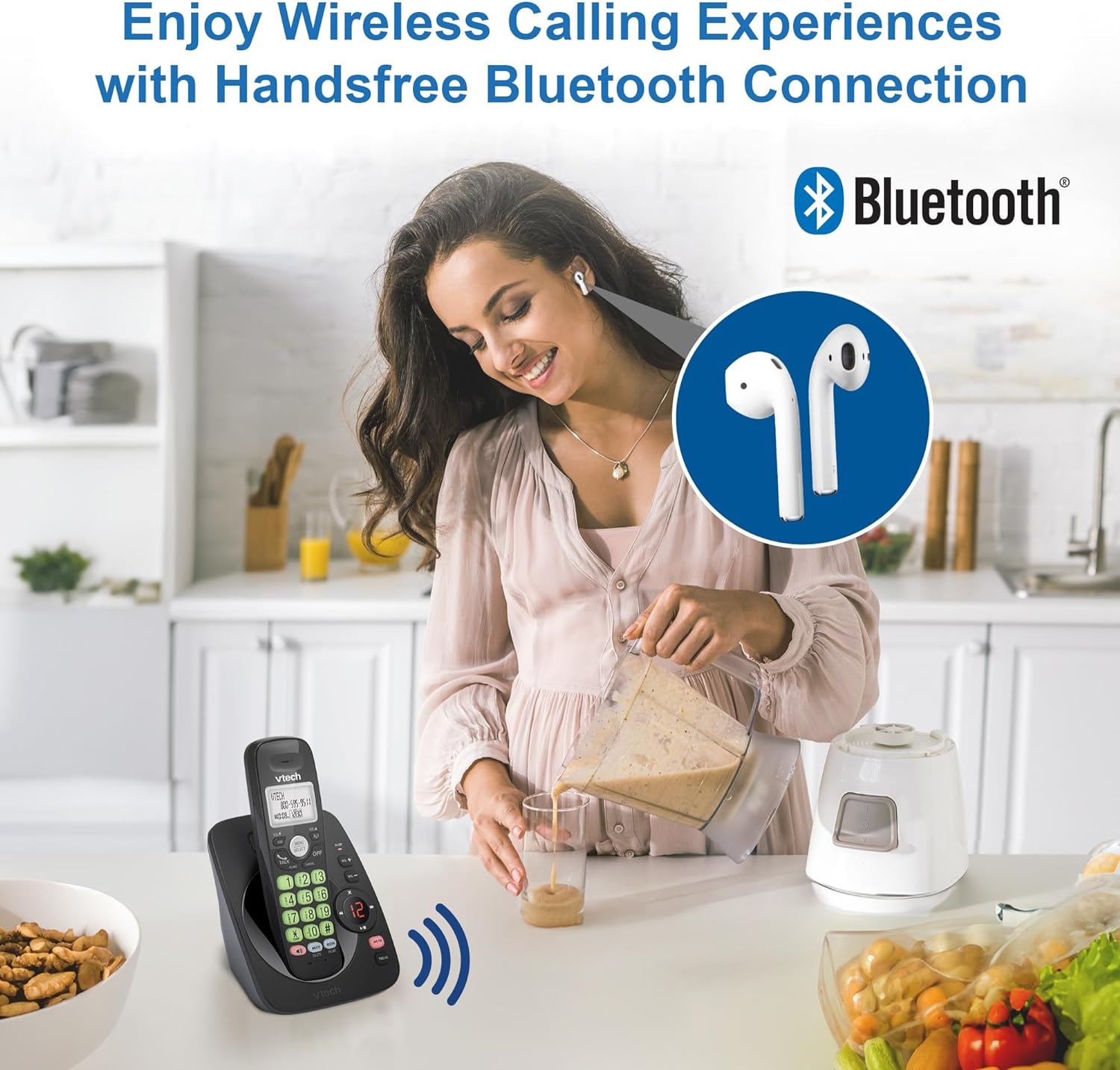 image:imageVTech VG134 DECT 60 Cordless Phone with Digital Answering System FullDuplex Speakerphone Backlit Keypad amp Display Caller IDCall WaitingBlack