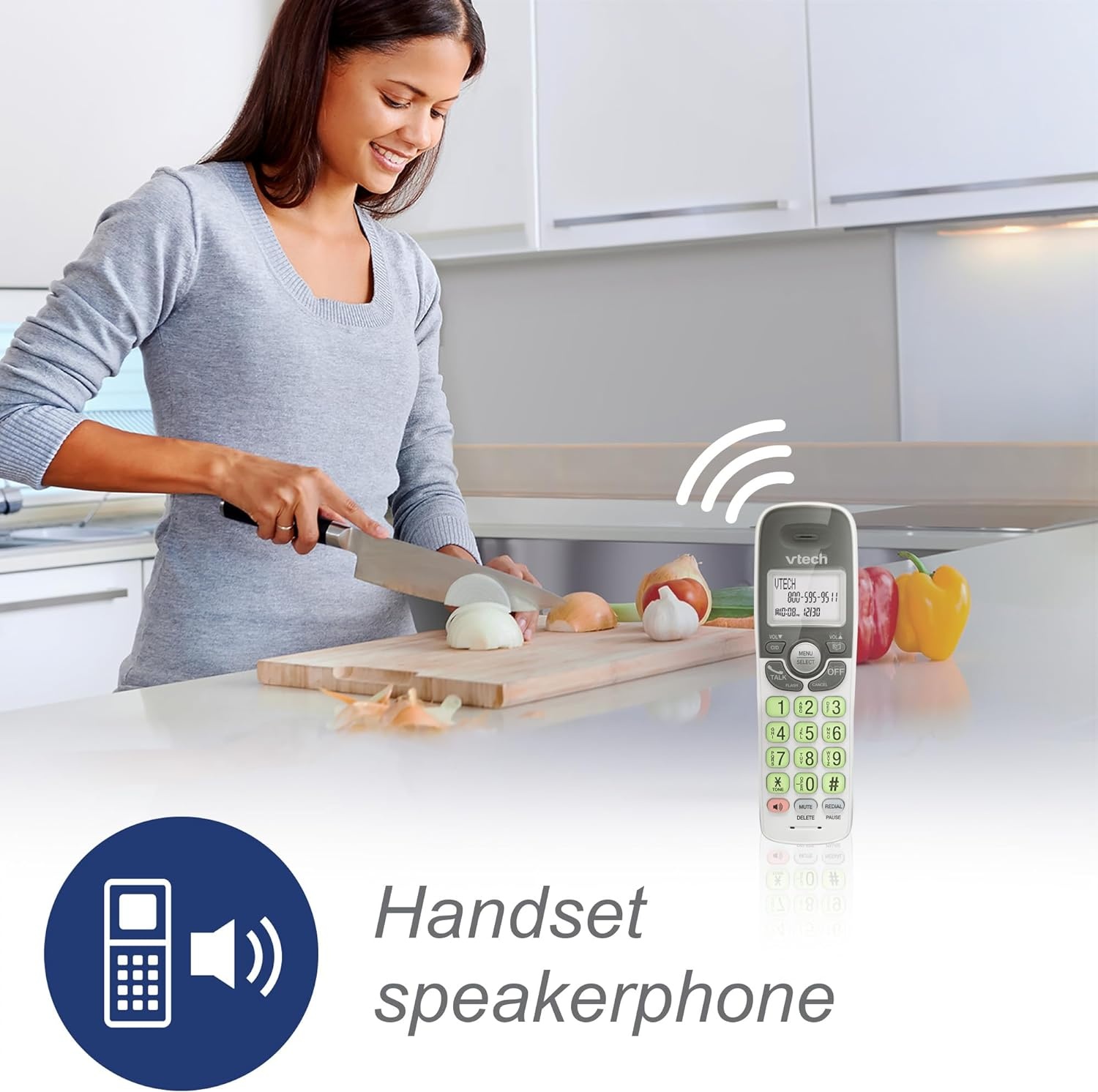 image:imageVTech VG134 DECT 60 Cordless Phone with Digital Answering System FullDuplex Speakerphone Backlit Keypad amp Display Caller IDCall WaitingWhite