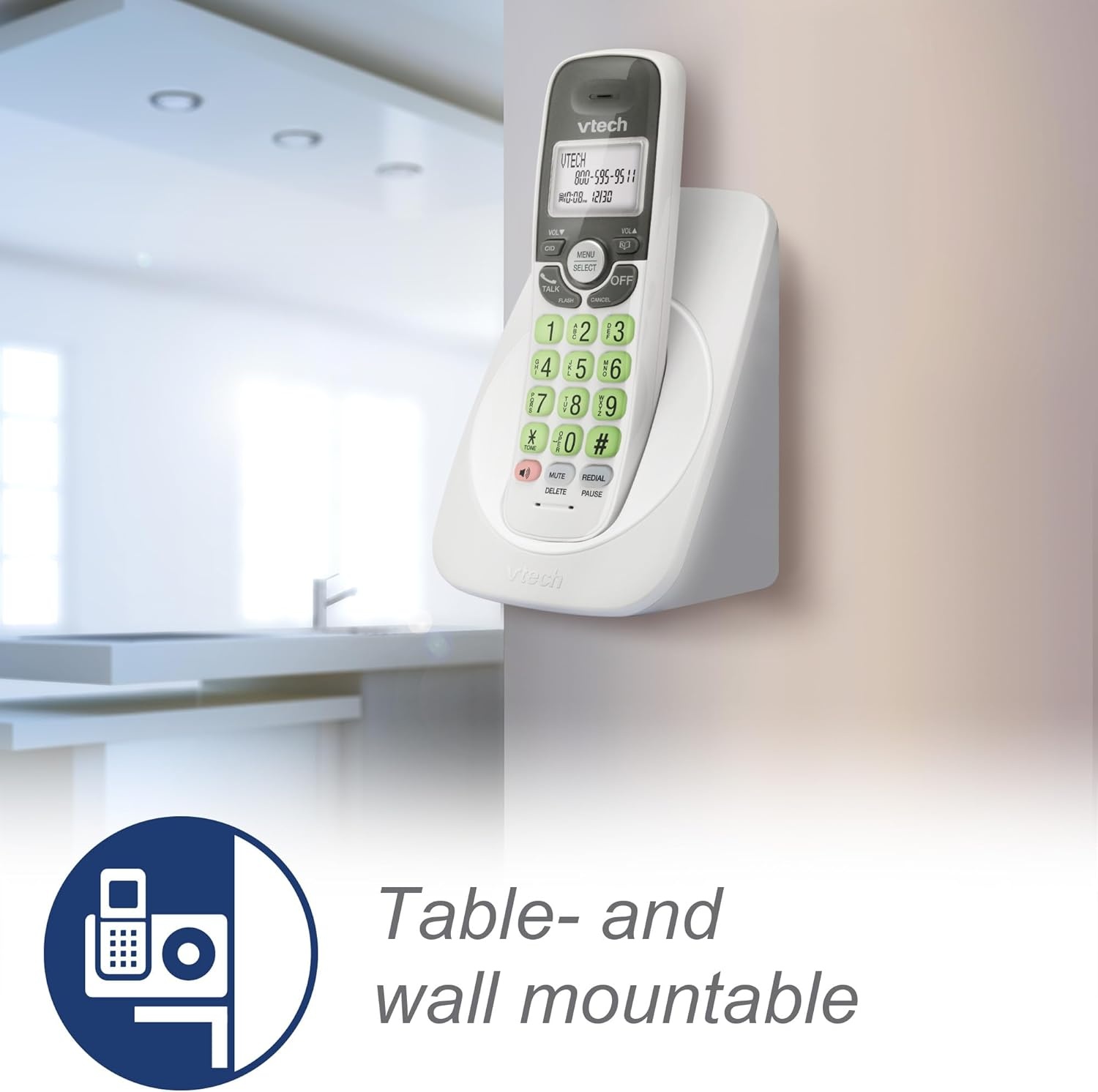 image:imageVTech VG134 DECT 60 Cordless Phone with Digital Answering System FullDuplex Speakerphone Backlit Keypad amp Display Caller IDCall WaitingWhite