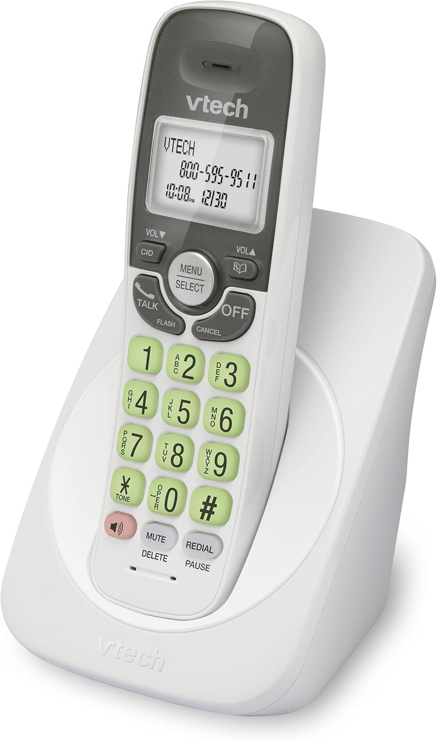 image:imageVTech VG134 DECT 60 Cordless Phone with Digital Answering System FullDuplex Speakerphone Backlit Keypad amp Display Caller IDCall WaitingWhite