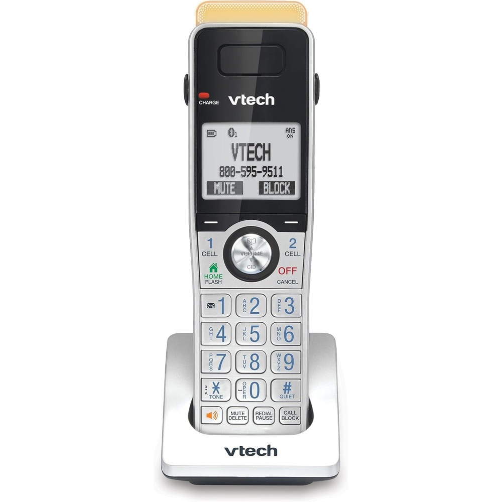 image:imageVTech IS81515 Super Long Range 5 Handset DECT 60 Cordless Phone for Home with Answering Machine 2300 ft Range Call Blocking Bluetooth Headset Jack Power Backup Intercom Expandable to 12 HSAccessory Handset
