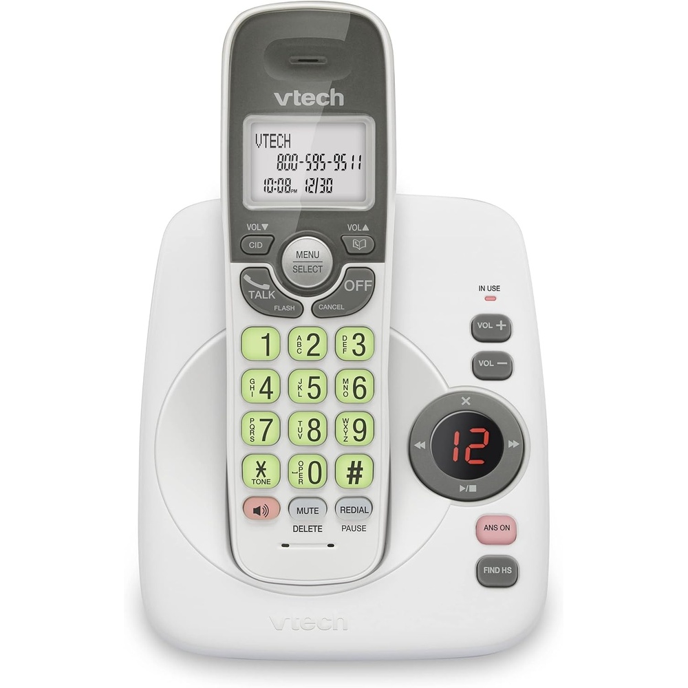 image:imageVTech VG134 DECT 60 Cordless Phone with Digital Answering System FullDuplex Speakerphone Backlit Keypad amp Display Caller IDCall WaitingWhite