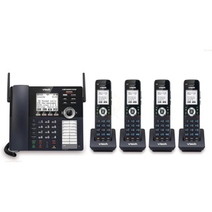 image:imageBundle of VTech AM18447 4 AM18047 4Line Expandable Small Business Office Phone System with Answering Machine Intercom Auto Attendant amp Music on Hold