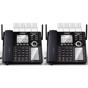 image:imageVTech AM18447 Main Console 4Line Small Business Phone System  Expandable to 10 Stations Digital Answering Machine Auto Attendant Intercom amp Custom Music on Hold BlackMain Console  Black Pack of 2
