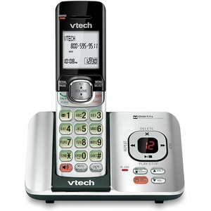 image:imageVTech CS6529 1Handset Cordless Phone with Answering Machine Caller IDCall Waiting DECT 60 Handset Speakerphone SilverBlack1 Handset Silver