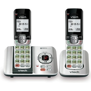 image:imageVTech CS6529 1Handset Cordless Phone with Answering Machine Caller IDCall Waiting DECT 60 Handset Speakerphone SilverBlack2 Handsets Silver
