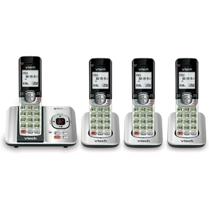 image:imageVTech CS6529 1Handset Cordless Phone with Answering Machine Caller IDCall Waiting DECT 60 Handset Speakerphone SilverBlack4 Handsets Silver