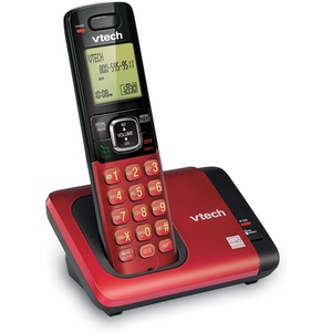 image:imageVTech CS6529 1Handset Cordless Phone with Answering Machine Caller IDCall Waiting DECT 60 Handset Speakerphone SilverBlackRed