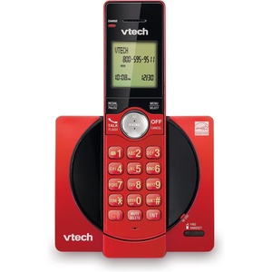 image:imageVTech CS691916 DECT 60 Cordless Phone Red  Caller IDCall Waiting Stores 30 Calls Backlit Keypad amp Display Full Duplex Handset Speakerphone Wall MountableRedCaller ID