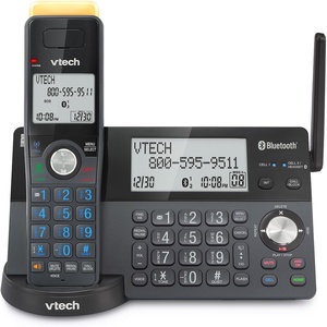 image:imageVTech IS812821 Super Long Range 2Handset DECT 60 Cordless Phone for Home with Answering Machine 2300 ft Range Call Blocking Bluetooth Connect to Cell IntercomGraphite