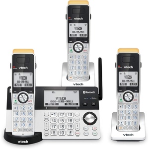 image:imageVTech IS81515 Super Long Range 5 Handset DECT 60 Cordless Phone for Home with Answering Machine 2300 ft Range Call Blocking Bluetooth Headset Jack Power Backup Intercom Expandable to 12 HS3 Handsets