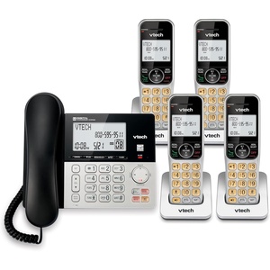 image:imageVTech VG2082 DECT 60 CordedCordless Phone System with 2 Handsets Digital Answering Machine Call Blocking Caller ID Large Backlit Display4 Handsets