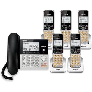 image:imageVTech VG2082 DECT 60 CordedCordless Phone System with 2 Handsets Digital Answering Machine Call Blocking Caller ID Large Backlit Display5 Handsets